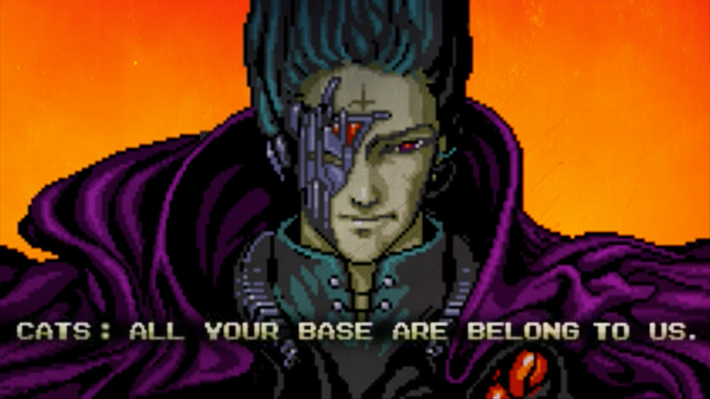 All your base are belong to us. A famous localization error from the Japanese game Zero Wing.