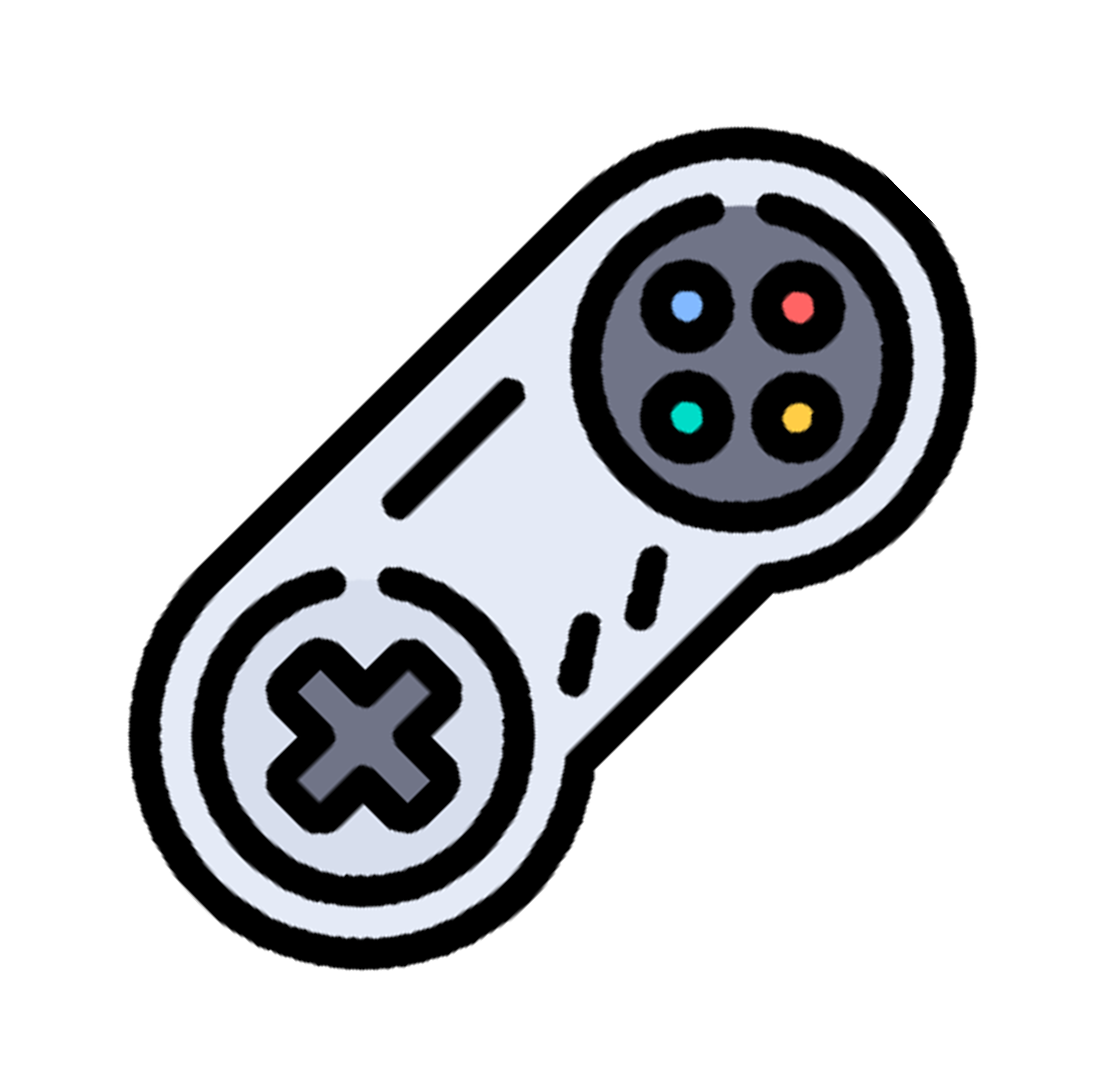 An illustration of a Super Nintendo controller.