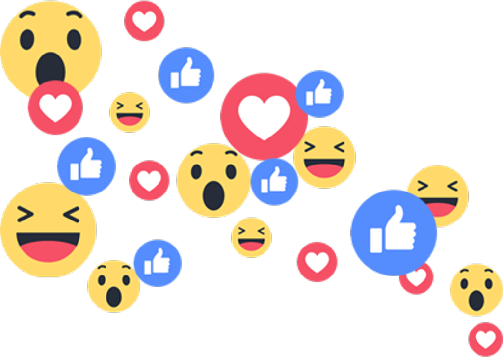 An image showing social media reaction icons.